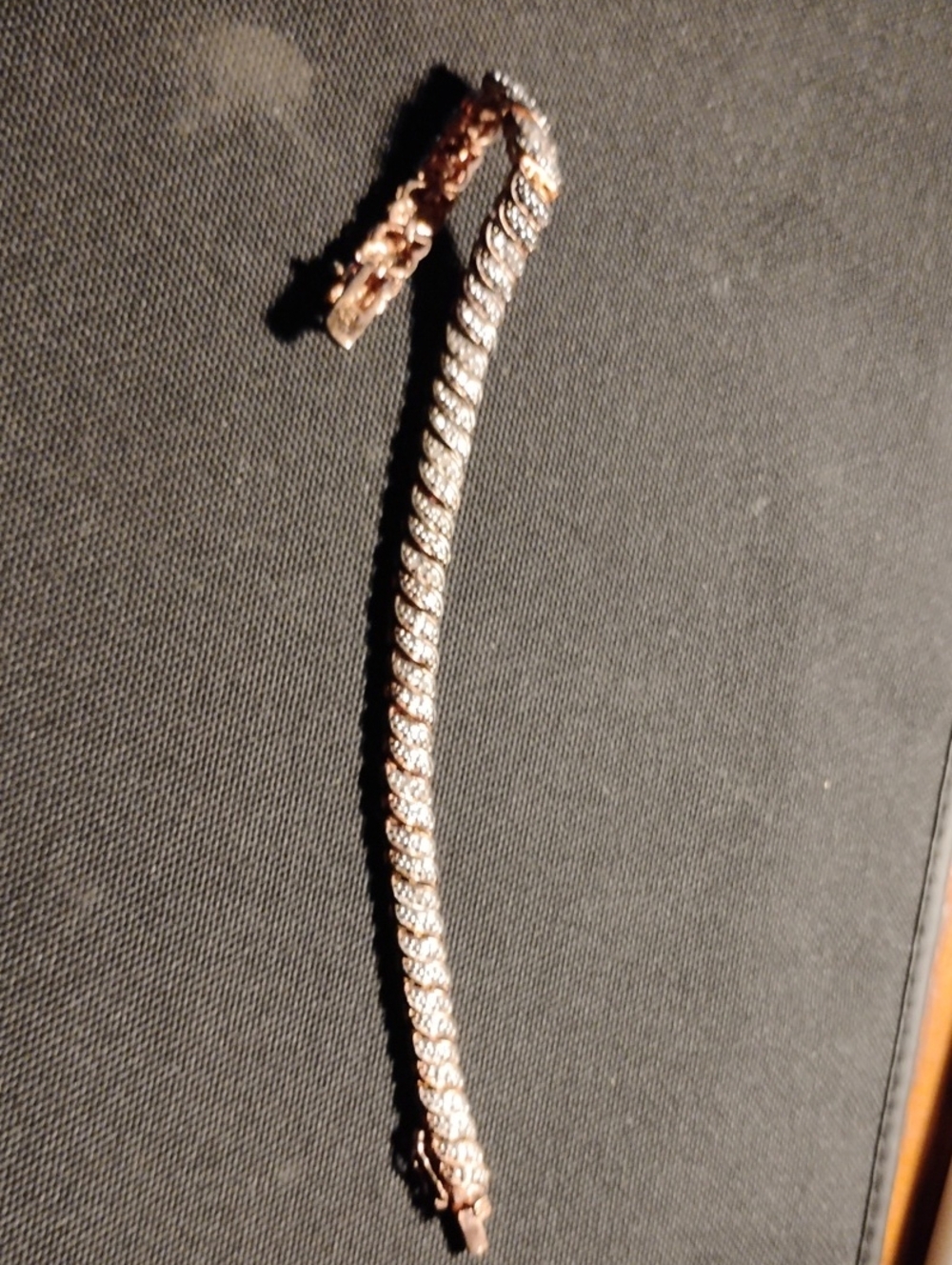 Diamond Pave Tennis Bracelet - Rose Gold & Silver